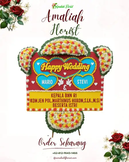 Papan Bunga Pernikahan Slagi